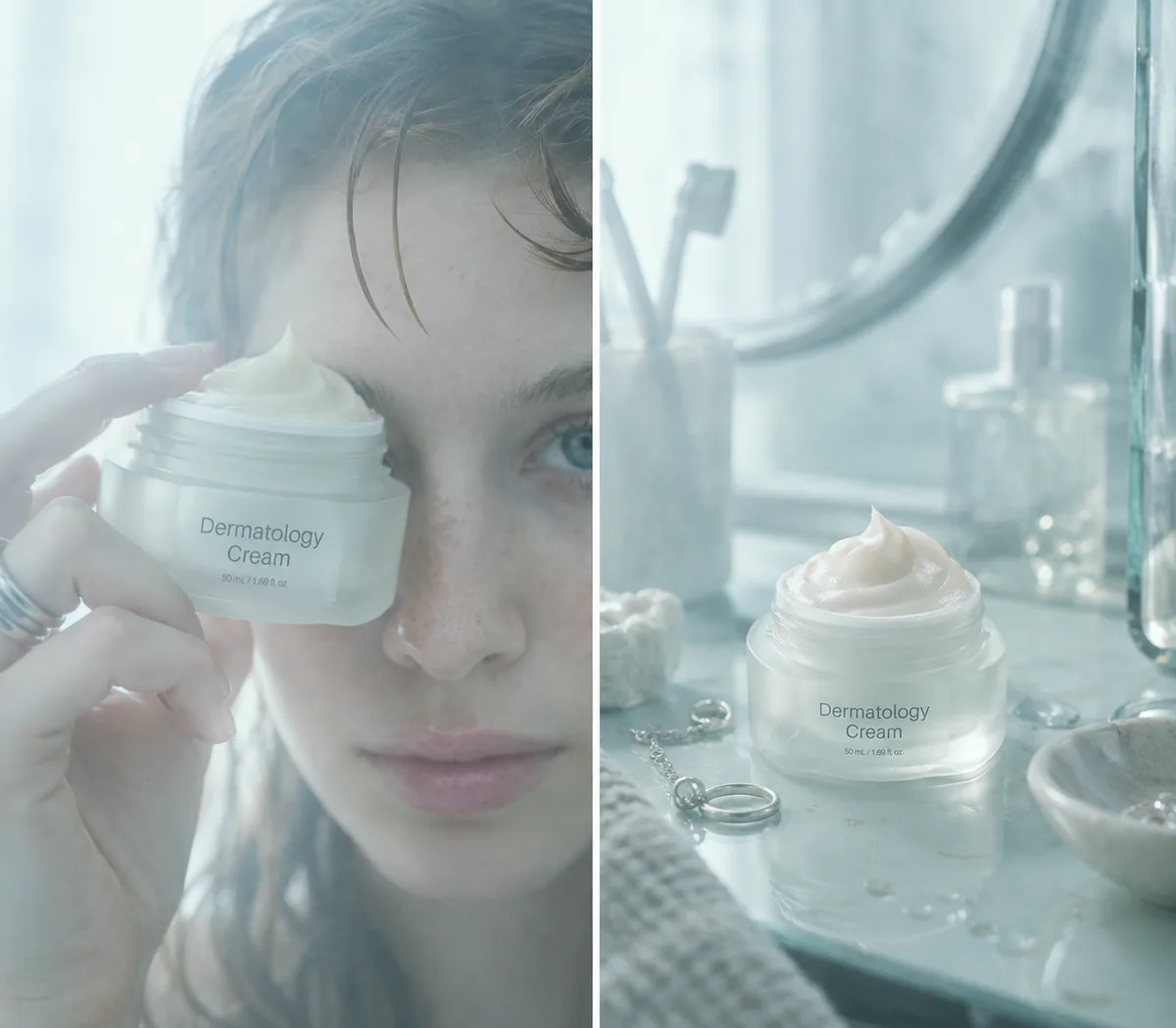 Dermatology Cream — AI product campaign, visual 01